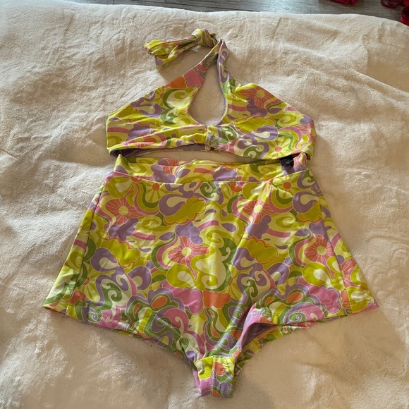 New! SET Beach Riot Brandy Top Felicia Shorts Psychedelic Sunshine 31389 - Picture 8 of 14